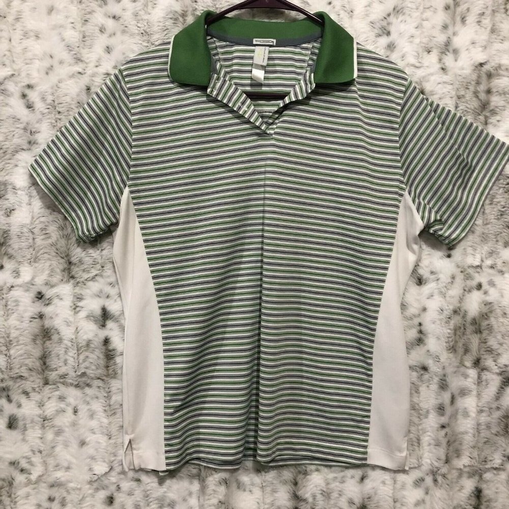 Page & Tuttle Cool Swing Shirt Womens Golf  Casual    White/Green/Gray